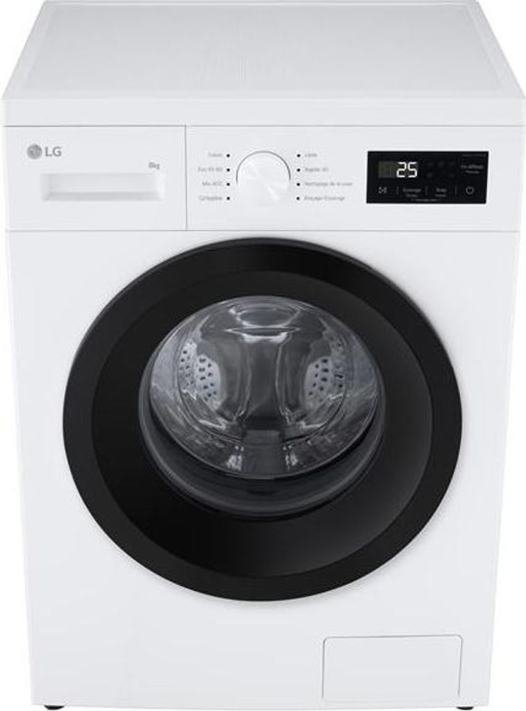Lave-linge frontal 8kg 1400 tours/min blanc - Lg - Image du produit 