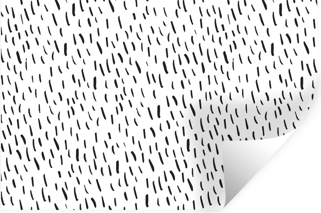 MuchoWow Wandtattoo Wandsticker Wandaufkleber Sommer - Regen - Schwarz - Weiß 60x40 cm Selbstklebend und Repositionierbar - Wierderverwendbar - ...