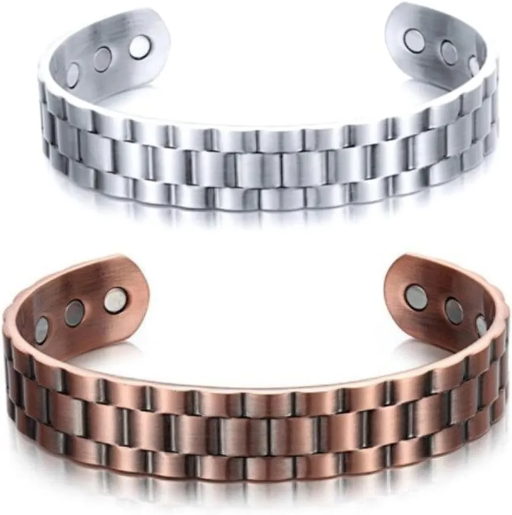 2x Kupfer Armband Magnet für Männer und