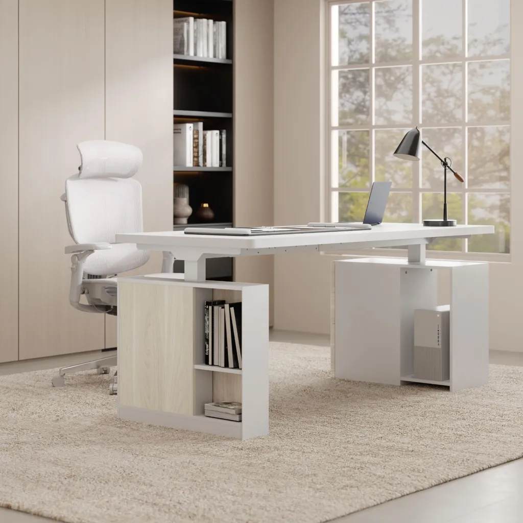 Caisson de bureau FLEXISPOT 3 tiroirs blanc pour bureau assis-debout - 8