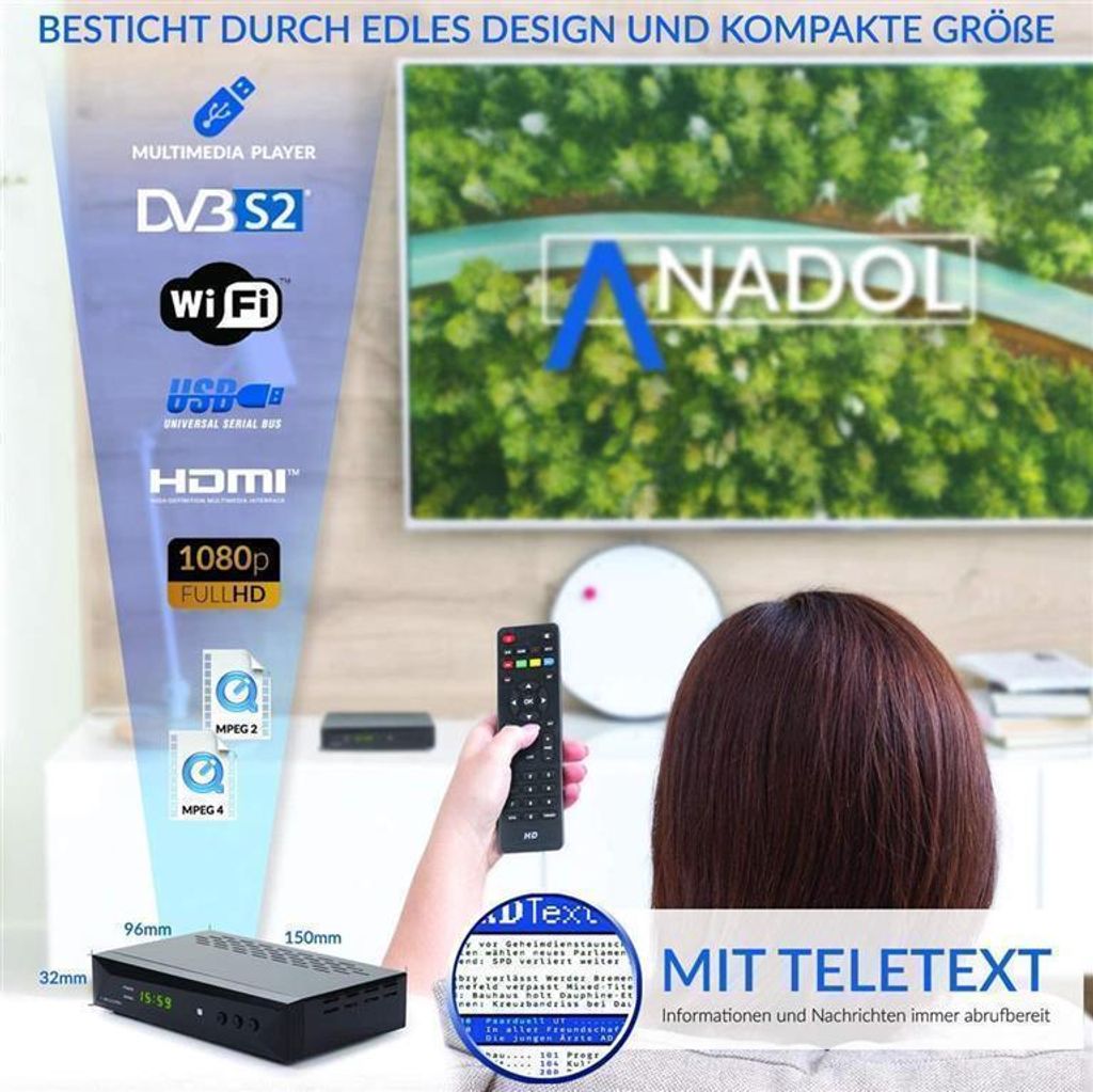 Anadol HD 222 Pro 1080P Digital HDTV Sat-Receiver für Produktbild 3