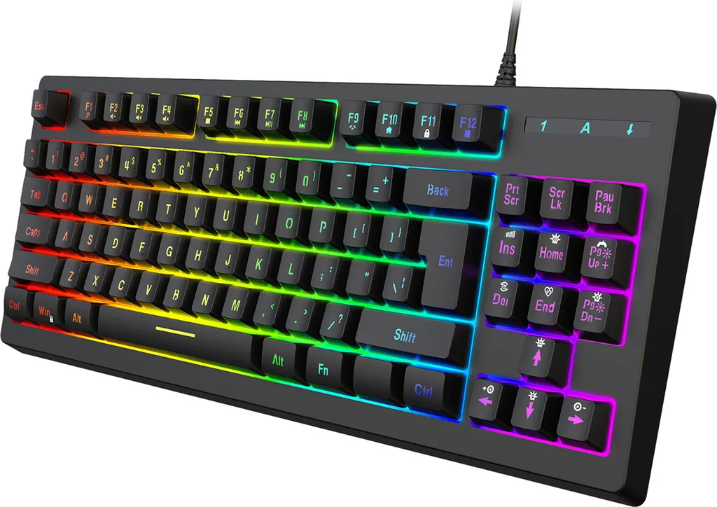 Clavier de jeu YWYT Y200 87 touches avec rétroéclairage RGB ajustable