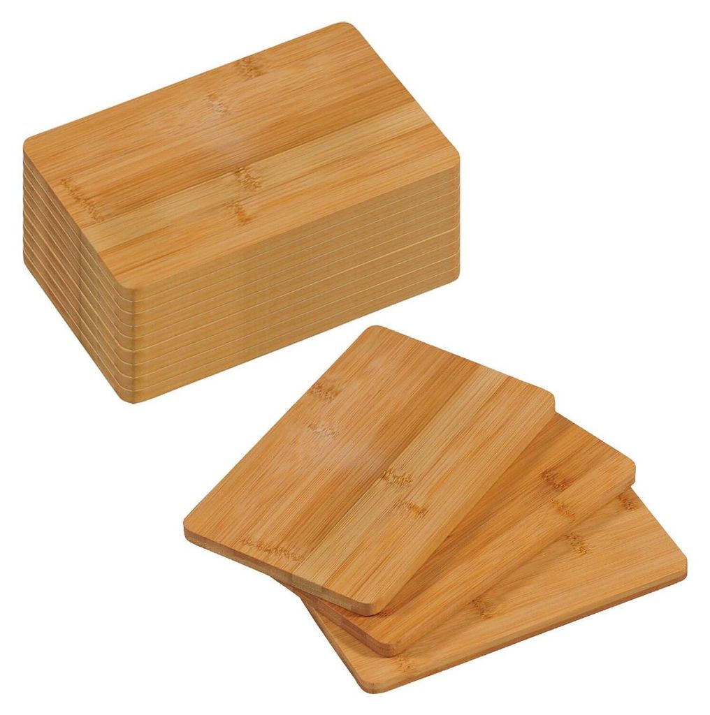 15 Stück Frühstücksbrettchen, Bambus - 22 x 14cm