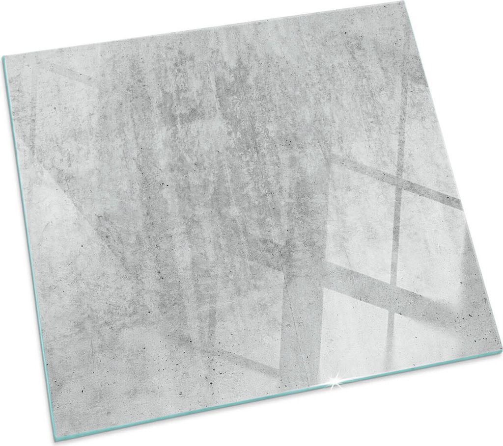 Textur von rohem Beton – Glasbodenplatte für – Kaminofen – Kaminplatte Glas – Schutzglas – Funkenschutzplatte –Glasbodenplatte Feuerfe...