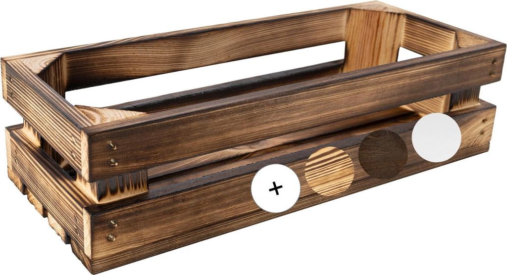 Creative Deco Caisse en Bois Flammé 34 x 14 x 9 cm Caisse Image du produit 