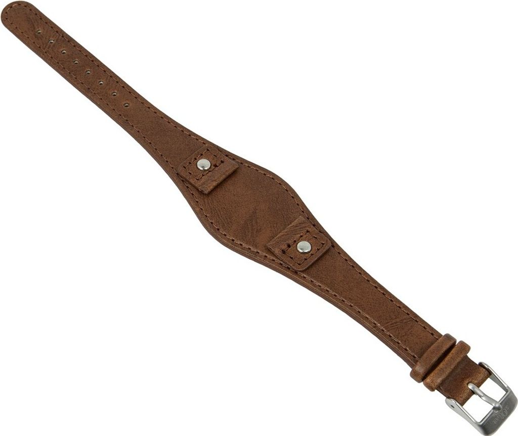 s.Oliver Uhrenarmband | Leder braun 20mm Unterlagenband für Produktbild 