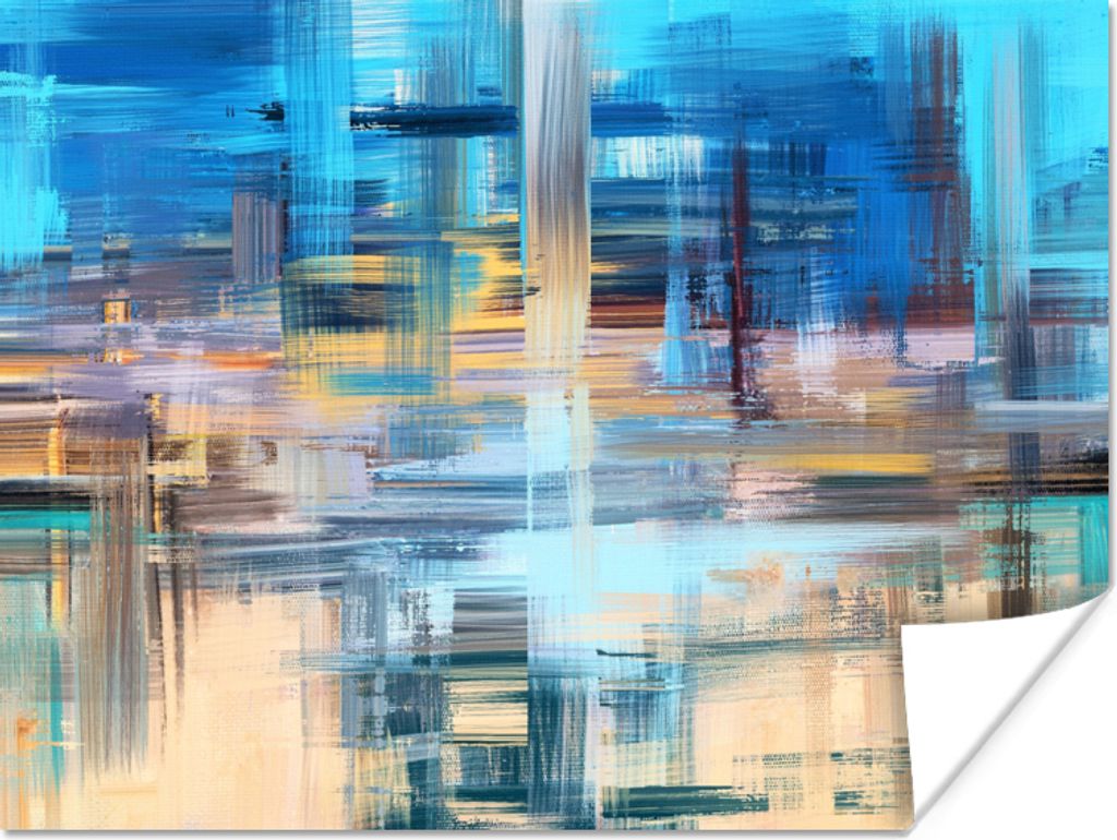 MuchoWow Poster Ölfarbe - Abstrakt - Malerei 160x120 cm - Foto Plakat
