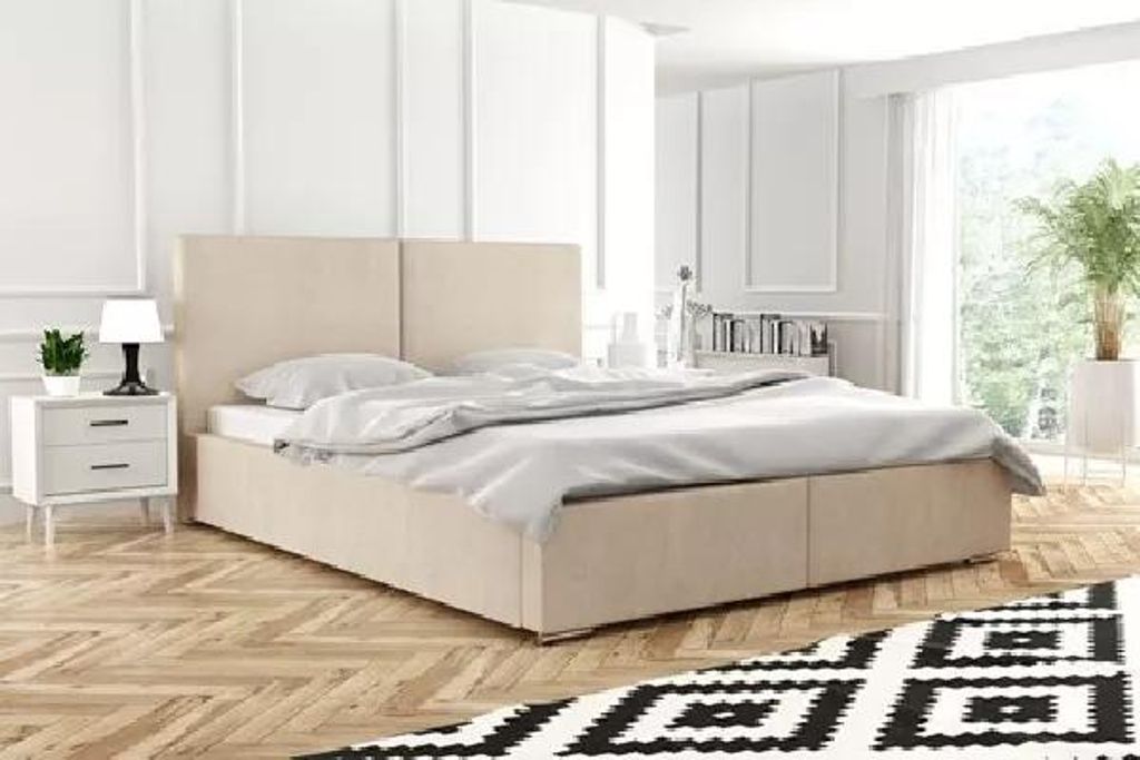 Modernes Polsterbett 120x200 SANDRINA - Aprikose