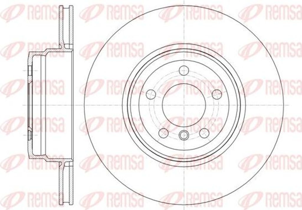REMSA 61337.10 Bremsscheibe OE 34216771971 kompatibel mit X5, X6