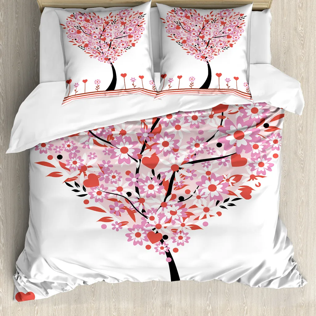 Offerta ABAKUHAUS Copripiumino San Valentino 155x220 - Anti-Acaro e Wash&Go