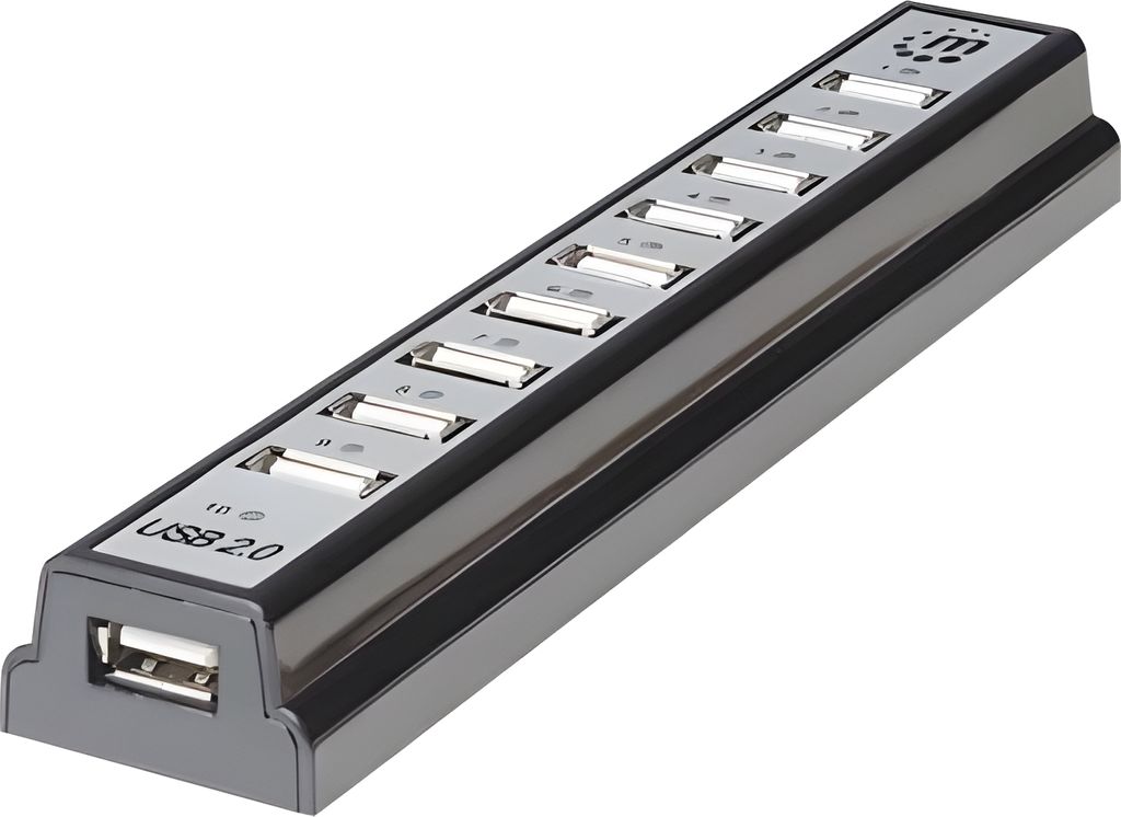 Manhattan USB-A 10portový stolní rozbočovač, 10x USB-A Obrázek produktu 