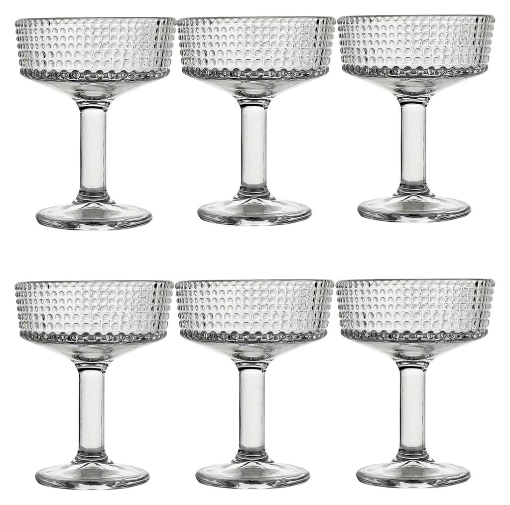 Dessertgläser aus Glas, 6er-Set, Eisbecher und Cocktailgläser