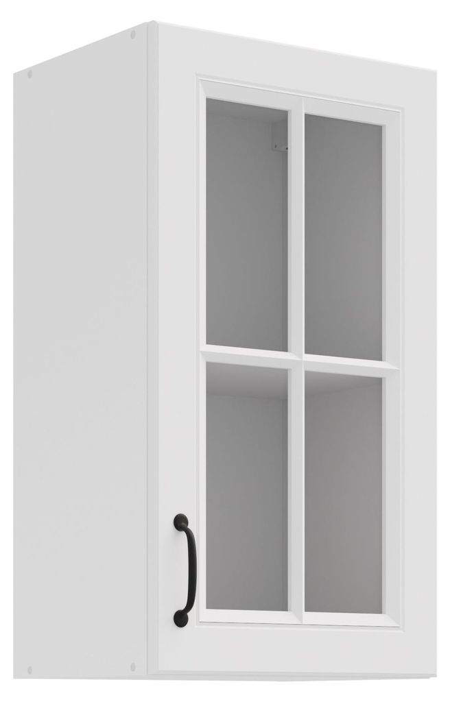 Glashängeschrank 40 cm Stilo Weiß Küchenzeile Küchenblock Produktbild 