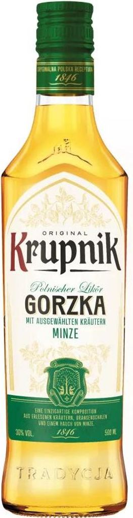 Krupnik Gorzka Likör Minze 30% vol. 500ml Produktbild 