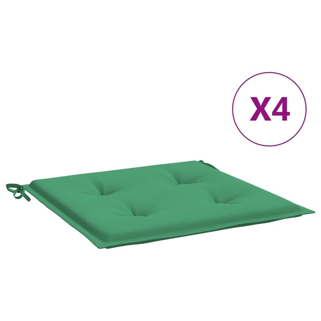Gartenstuhl-Kissen 4 Stk. Grün 50x50x4 cm Oxford-Gewebe