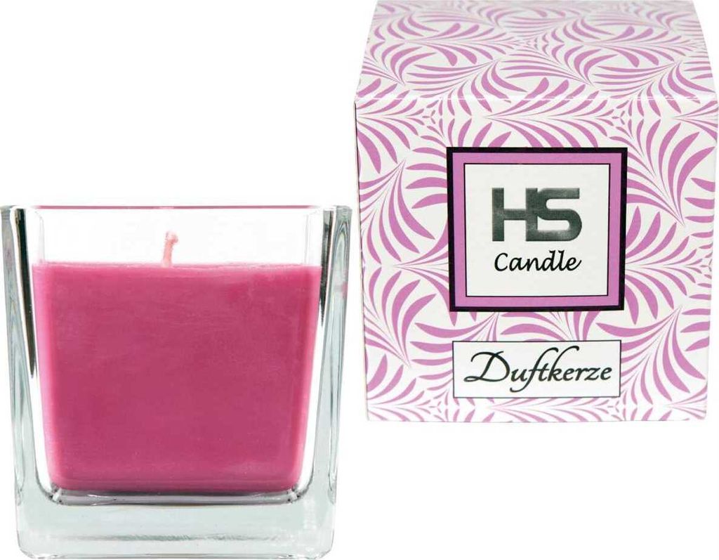 Duftkerze "Lavendel" im Glas, Kerze 8cm x 7,5cm in Geschenkbox, 190gr. Wachs - Brenndauer ca. 40 - 50 Stunden