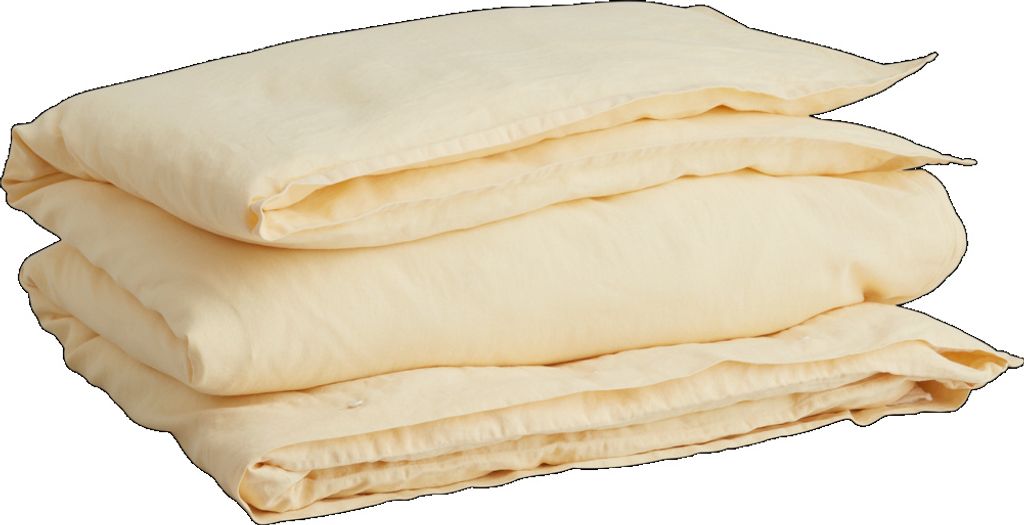 GANT Baumwoll-Leinen Bettdeckenbezug einzeln Farbe Butter Yellow Größe 135x200