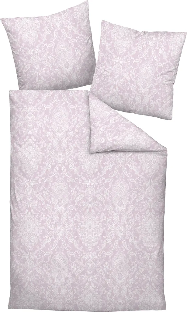 Housse de Couette en Mako-Satin Janine Milano 135x200 Rosé 2 Pièces