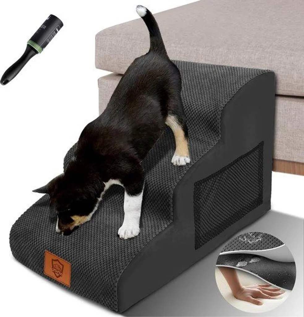 Lit pour chien apaisant et déhoussable gris - Confort articulations