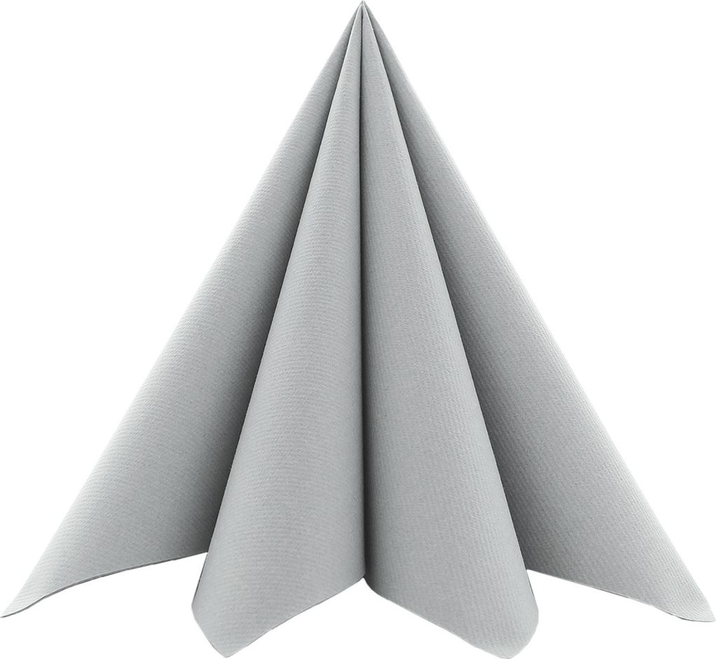 Softpoint Serviette in Grau, 1/4-Falz, 40 x 40 cm, 50 Stück - Mank