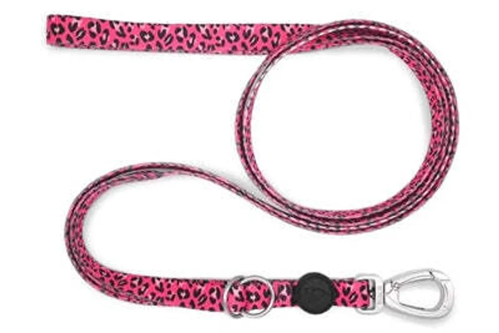 Laisse pour chien réglable Morso Leo Pink en matière recyclée durable