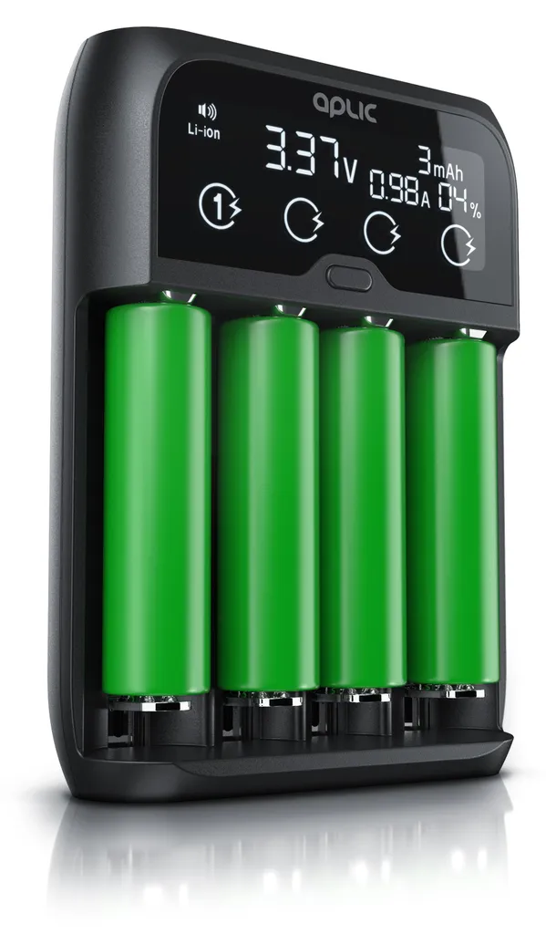 Chargeur universel Aplic pour batteries de photo et lampes torches