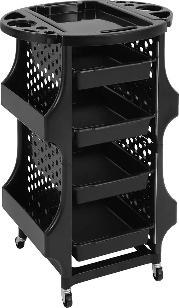 Organisateur de salon professionnel noir mobile pour matériel et outils