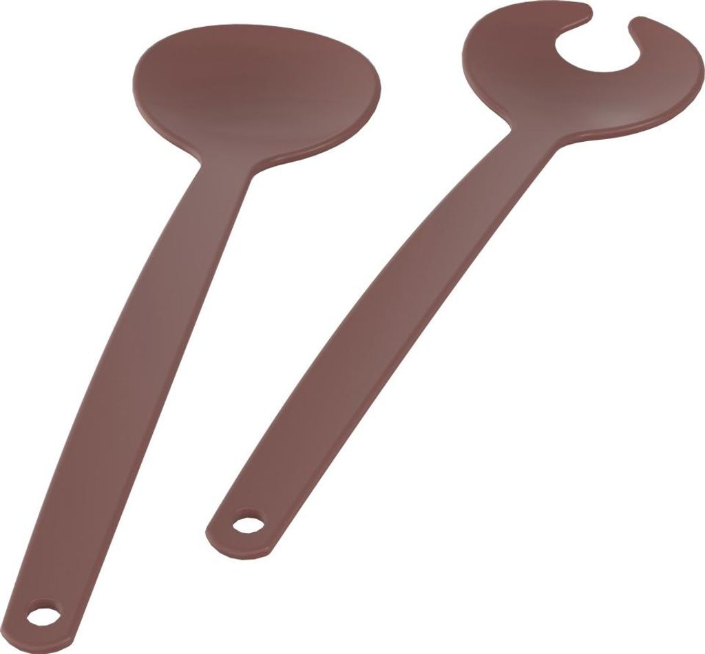 Rotho Salatbesteck Onda weinrot 30,5 cm 2-teilig