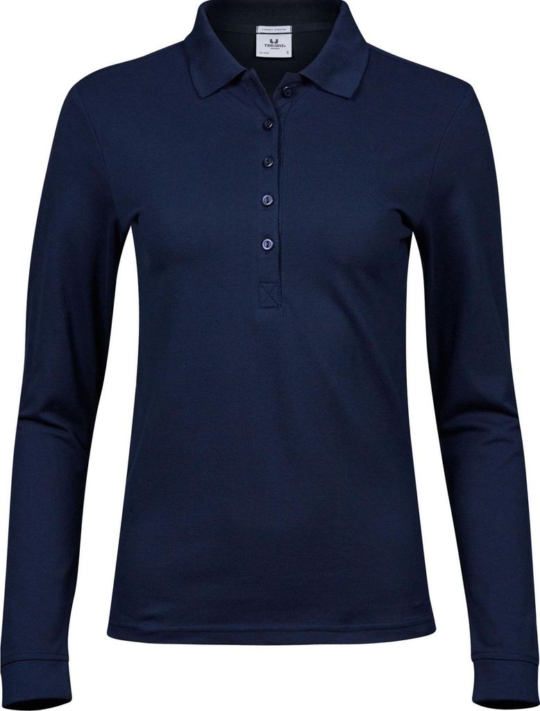 Tee Jays - Poloshirt für Damen, Stretch, Langärmlig RW10931 (XL) (Marine)