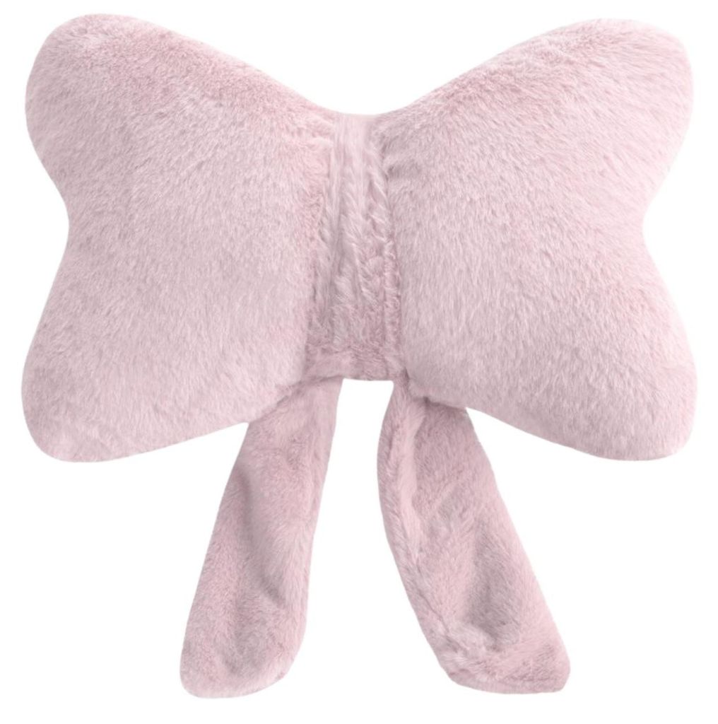 EUROFIRANY | Dekokissen - Sofakissen - Zierkissen - Schleife - rosa - 30x37 cm - Kissen - Dekorativ - gemütlich