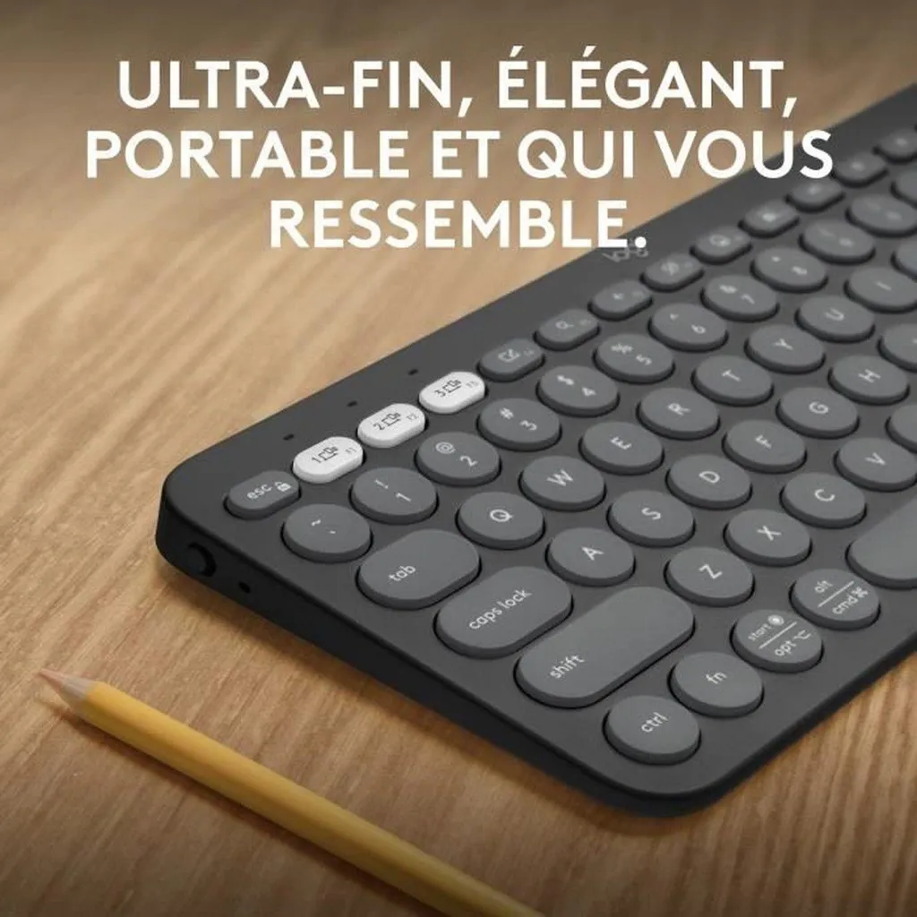Clavier sans fil Logitech Pebble Keys 2 K380S compact et léger - 2