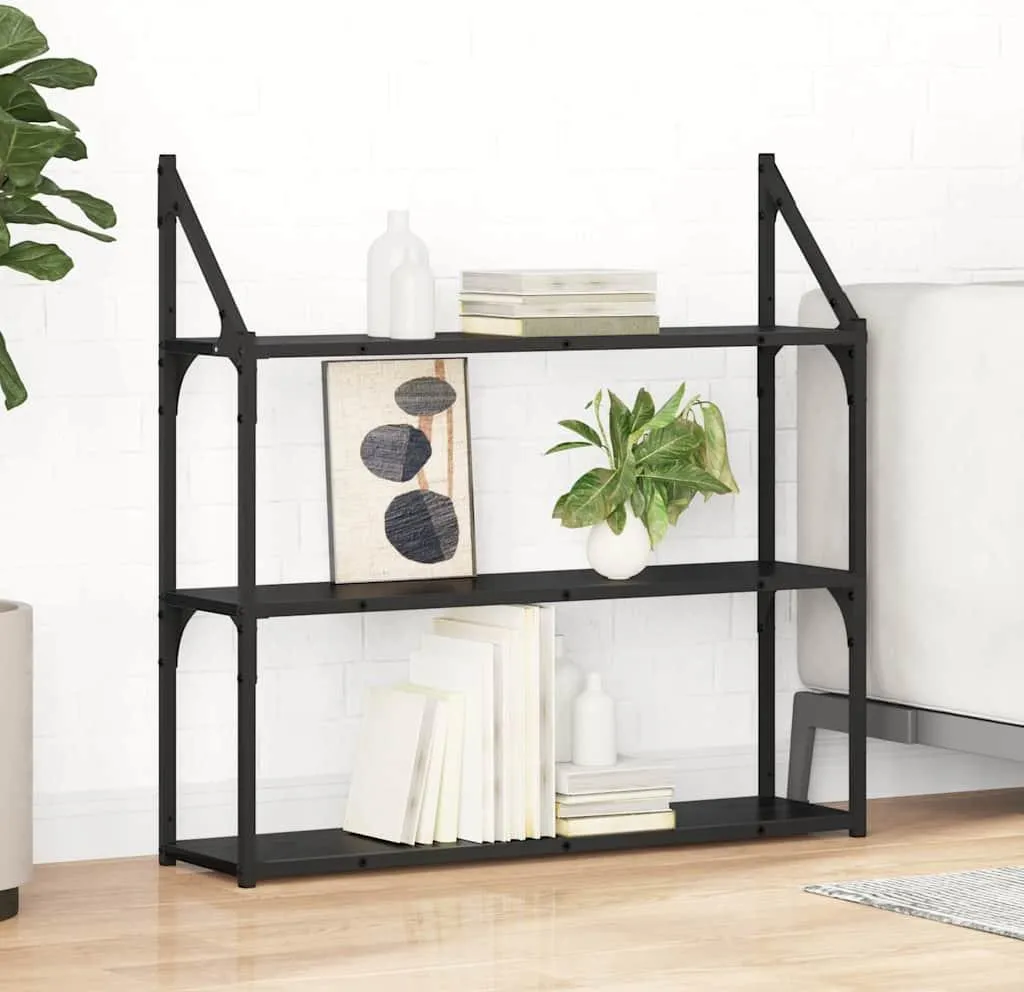 VidaXL Scaffale per Libri 80x30x120 cm Acciaio e Legno Multistrato