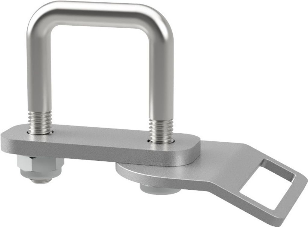 U-Bügelschraube M10 mit Klemmplatte, Zurröse und Stopmuttern Trailer verzinkt SUPROD, M10, LW=41, LH=65 mm