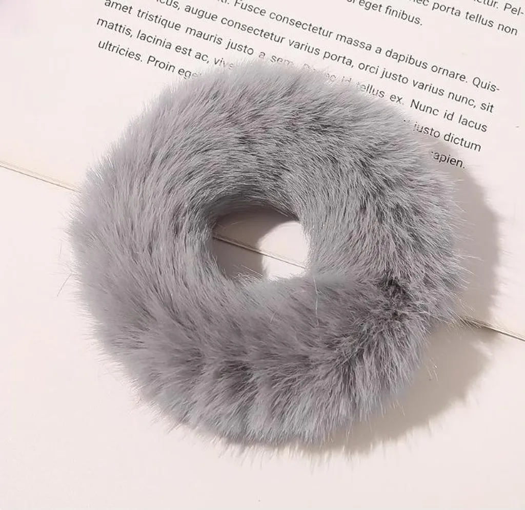 Scrunchie Grigio 8x3cm Flamenco Mystique - Elastico Capelli Professionale