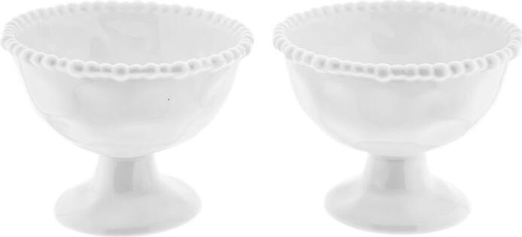 Set di 2 ciotole per gelato e dessert Pearly in porcellana Immagine del prodotto 
