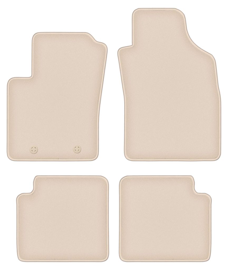 Tappetini in velluto PREMIUM beige compatibili con Fiat 500 Immagine del prodotto 