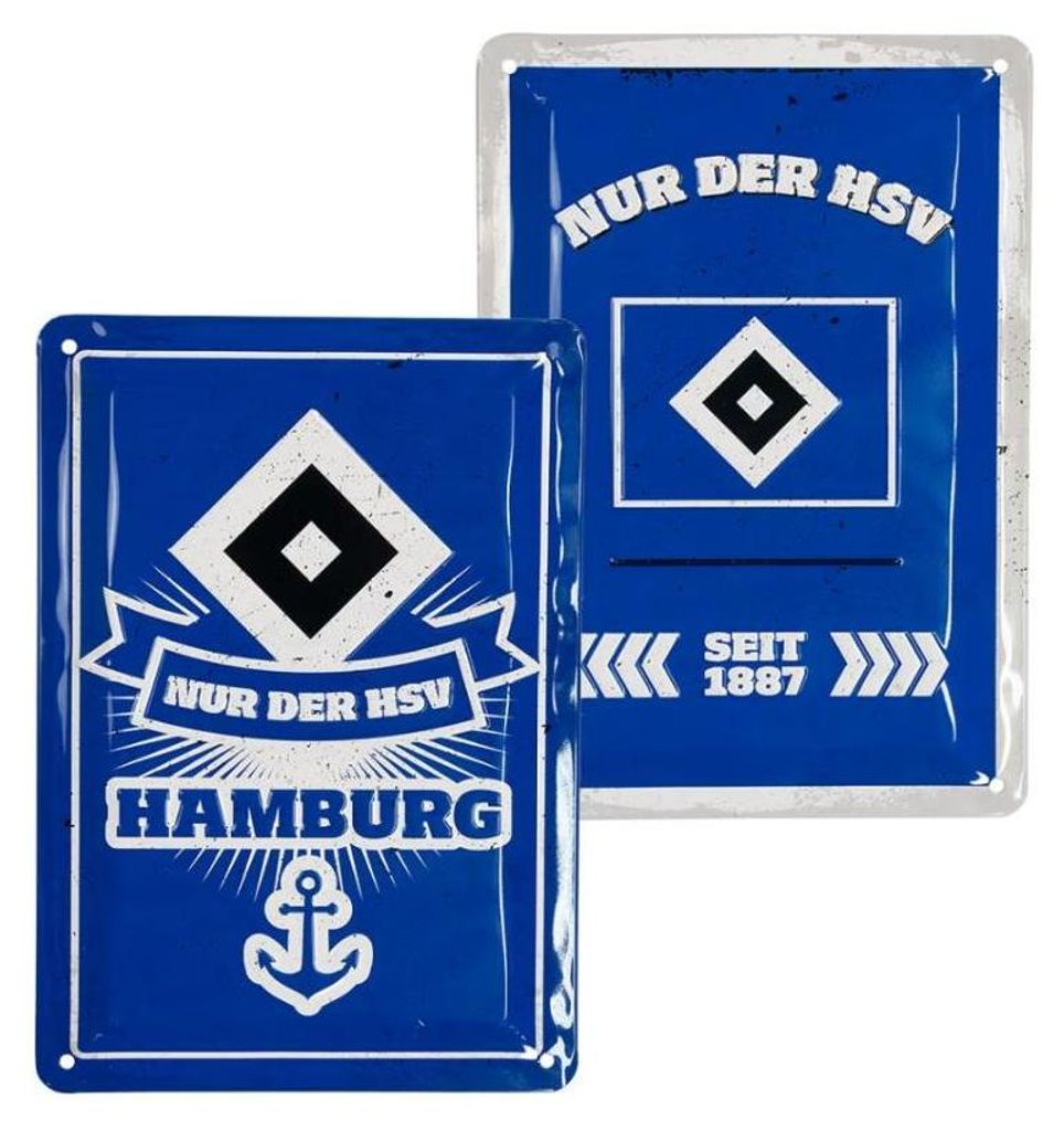 Hamburger SV HSV Blechschild 2er Set