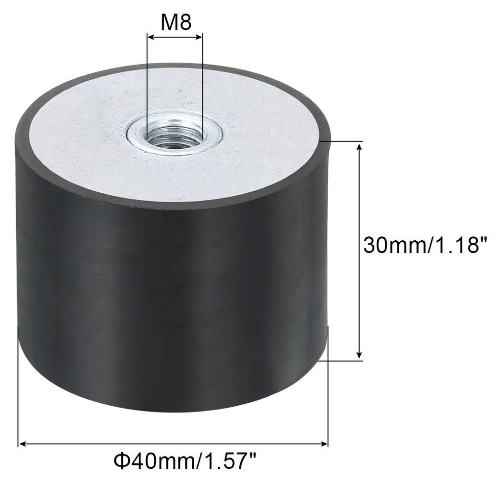 2 Stš¹ck 40 x 30mm M8 Gummid?mpfer, Multi-Typ-Gummipuffer,Schwingungsd?mpfer fš¹r Motorraum und Luftkompressoren