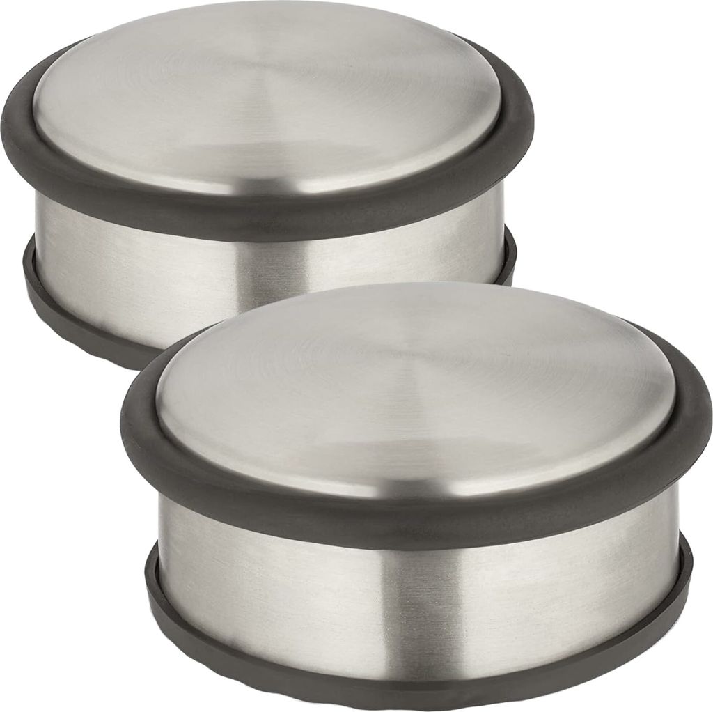 Set van 2 deurstoppers -  RVS-/Rubber - 1.1 kg - 11,5 x Productafbeelding 