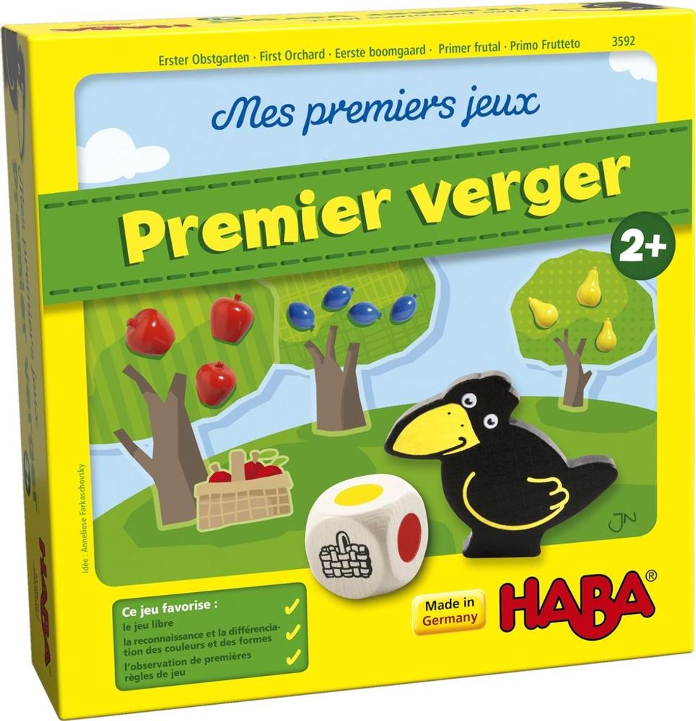 HABA Meine ersten Spiele – Erster Obstgarten, Junge/Mädchen, 2 Jahr(e), Cars, Holz, Karton, Mehrfarbig, 10 min