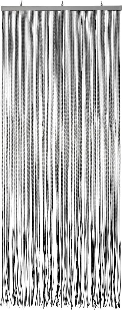 Türvorhang PVC Twinkle schwarz/silber 90x220cm