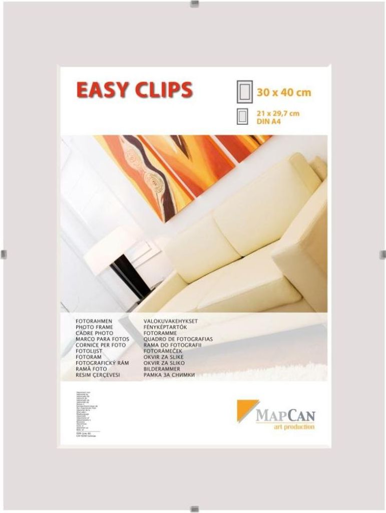 Cliprahmen Easyclips Normalglas 30 x 40 cm