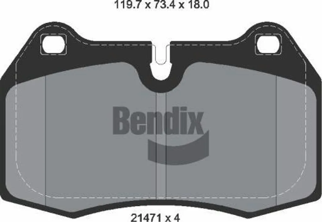 Jeu de plaquettes de frein à disque Bendix OE 1161975 pour BMW 7 et 8
