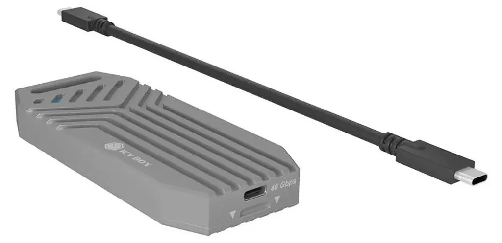 Boîtier Externe M.2 NVMe Icy Box IB-1919M-C42 en Aluminium Argent