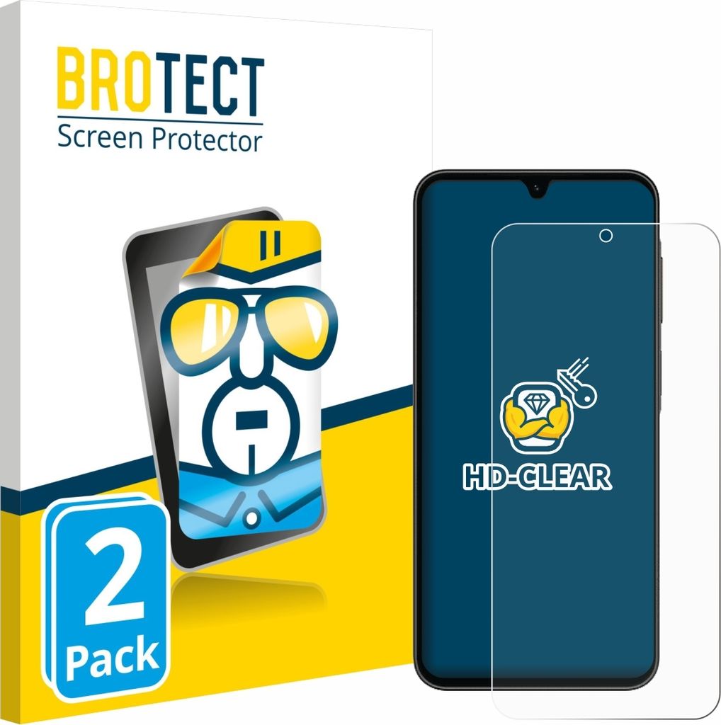 2x Für Samsung Galaxy A26 5G Enterprise Edition Schutzfolie BROTECT Displayschutz Display Schutz Folie Klar Transparent
