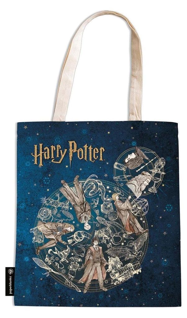 Legends of Hogwarts Tote Canvas Bag by Paperblanks (Harry Potter Collection)