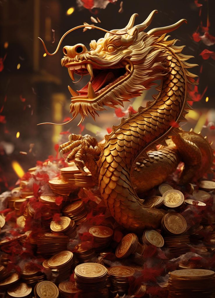 Plakat 20,5x28,4cm Reichtum Drache