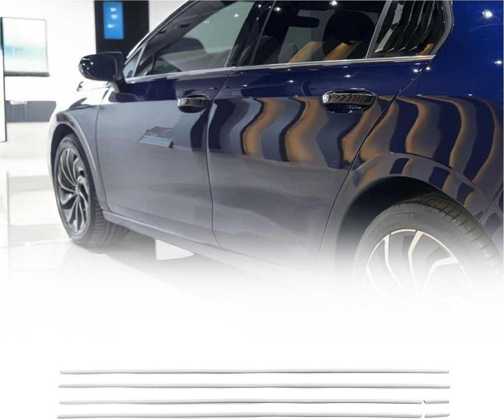 Modanature per finestrini per VW Golf 8 2019-2025 acciaio Immagine del prodotto 