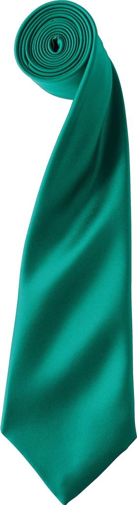 Premier Herren Satin-Krawatte, unifarben RW1152 (Einheitsgröße) (Smaragdgrün)