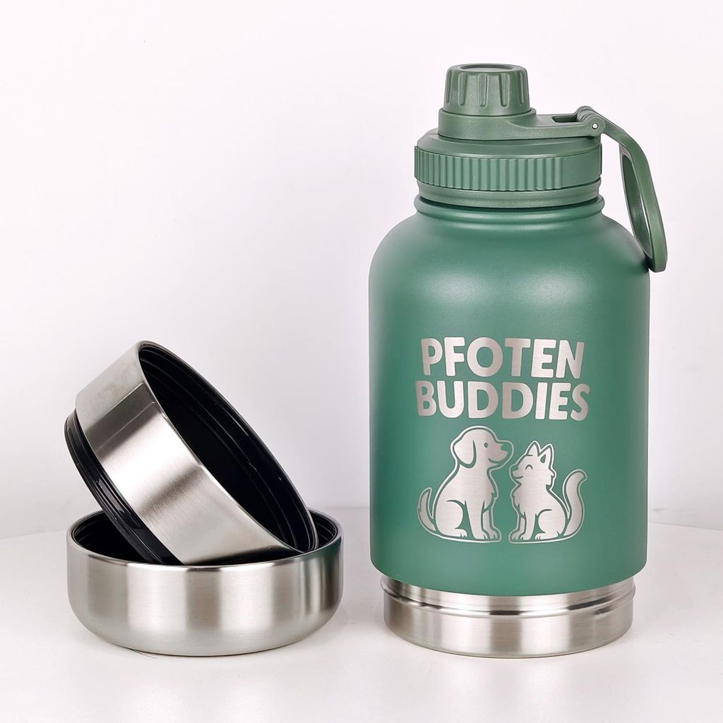 Hundenapf Edelstahl 3-in-1 Trinkflasche